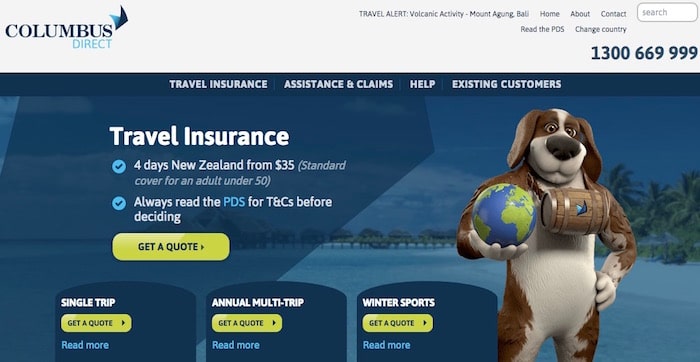 columbus international travel insurance